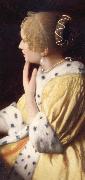 Johannes Vermeer Details of Mistress and maid oil painting artist